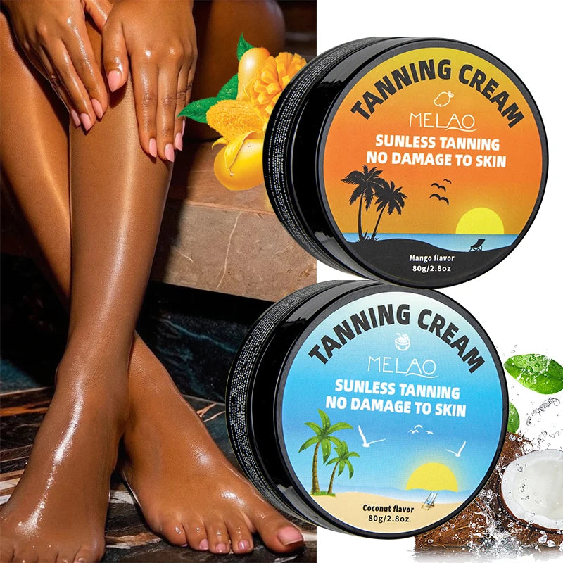 MELAO Sunless Self Tanning Cream For Body, Sunless Tanning Lotion For Men & Women Qme