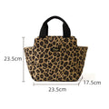 B Large Capacity Insulated Lunch Bag Portable Fashion Thermal Cooler Tote For Office Commuting Picnic Outdoor Daily Use Qme Coffee leopard print