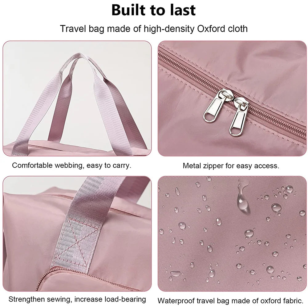 Large Capacity Folding Travel Bags Waterproof Luggage Tote Handbag Travel Duffle Bags Women Gym Yoga Storage Bags Qme