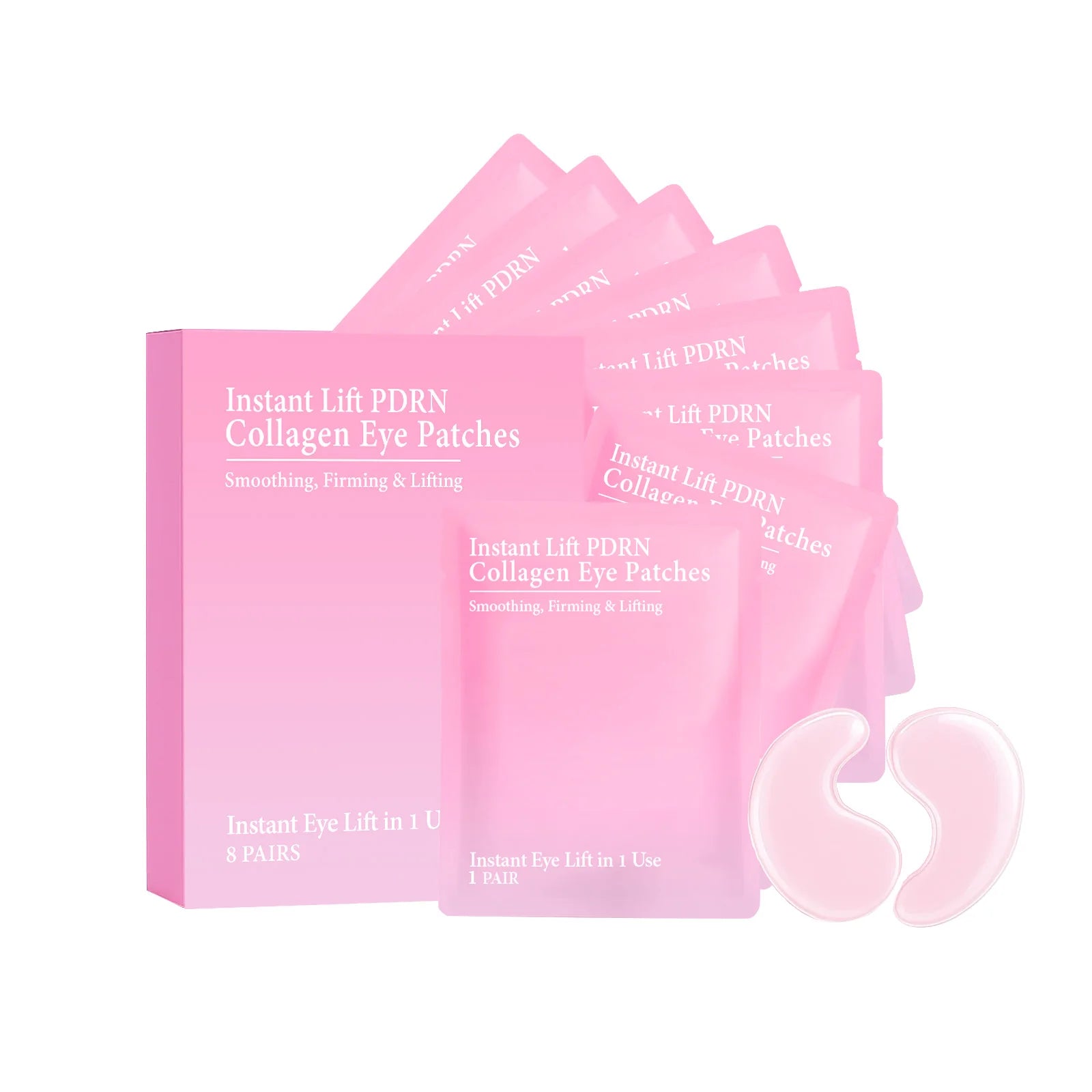 Collagen Eye Patches Hydrogel Anti Dark Circles Reduces Puffiness Instant Lifting Nourishing Anti-Wrinkle Under Eye Mask Qme 8 pairs Boxed