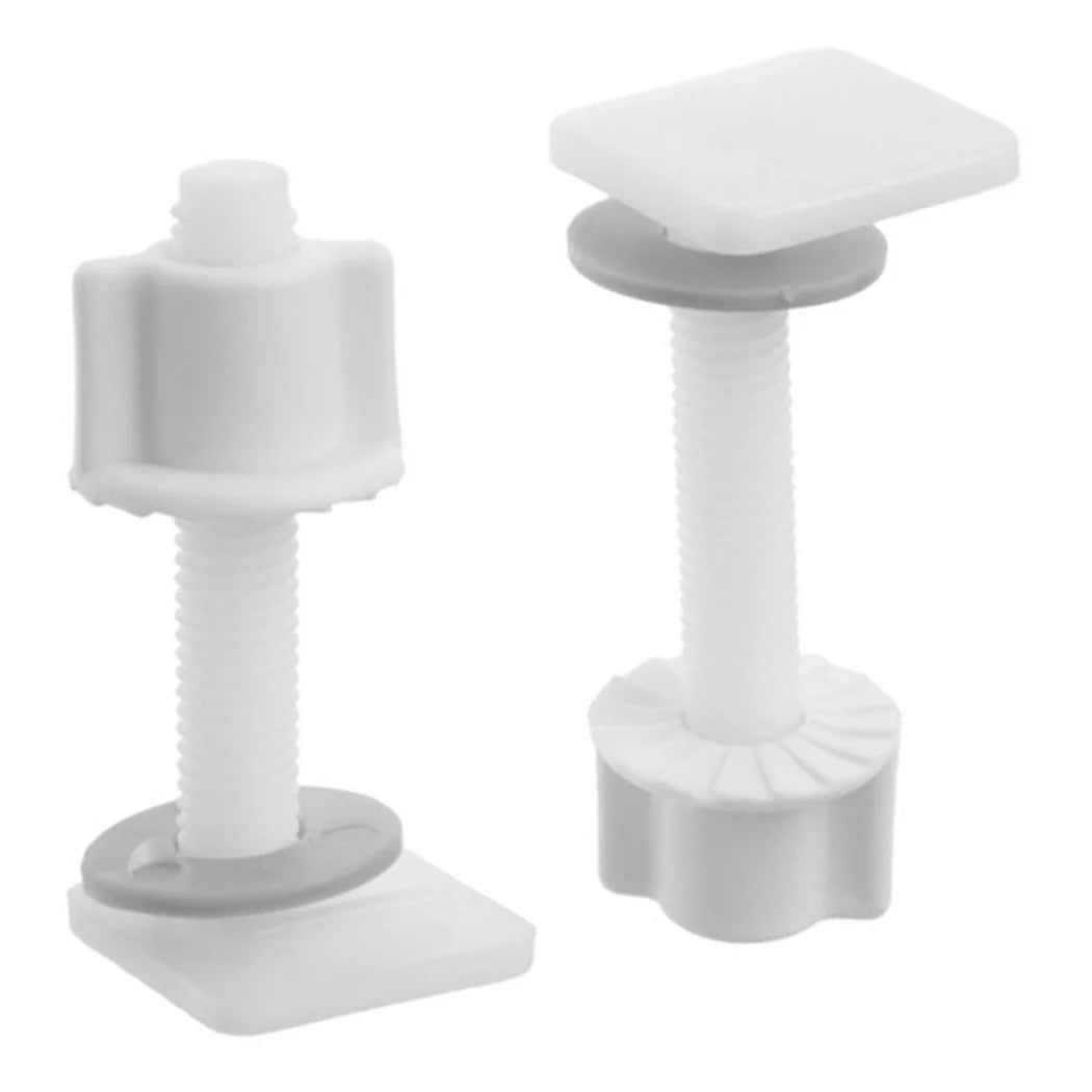 Plastic Toilet Seat Hinge Repair Bolts + Fitting Screws +Washers Kit Accessories Universal Household Replacement Qme Default Title