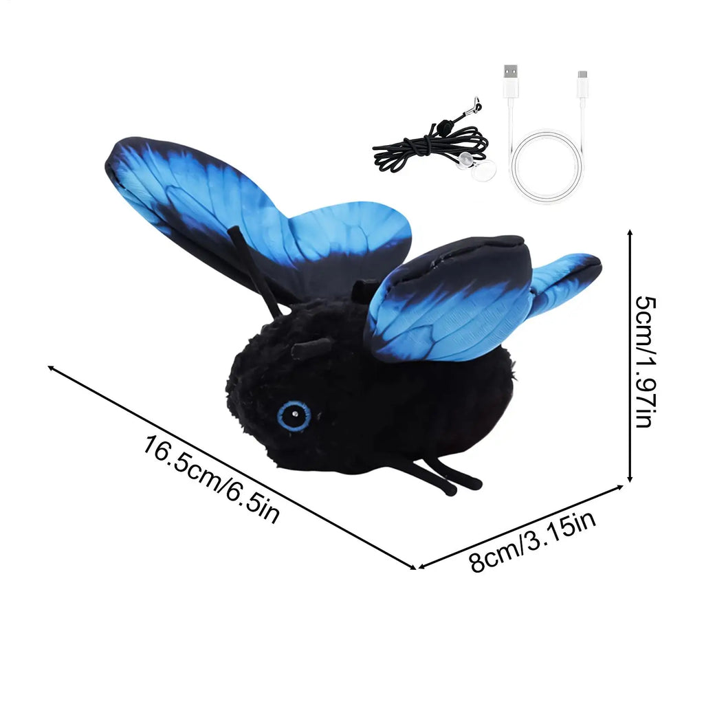 Indoor Cat Auto Toy Mental Physical Exercise Easy Mount Pet Teaser Cat Toy Butterfly for Small Medium Large Breeds Living Room Qme