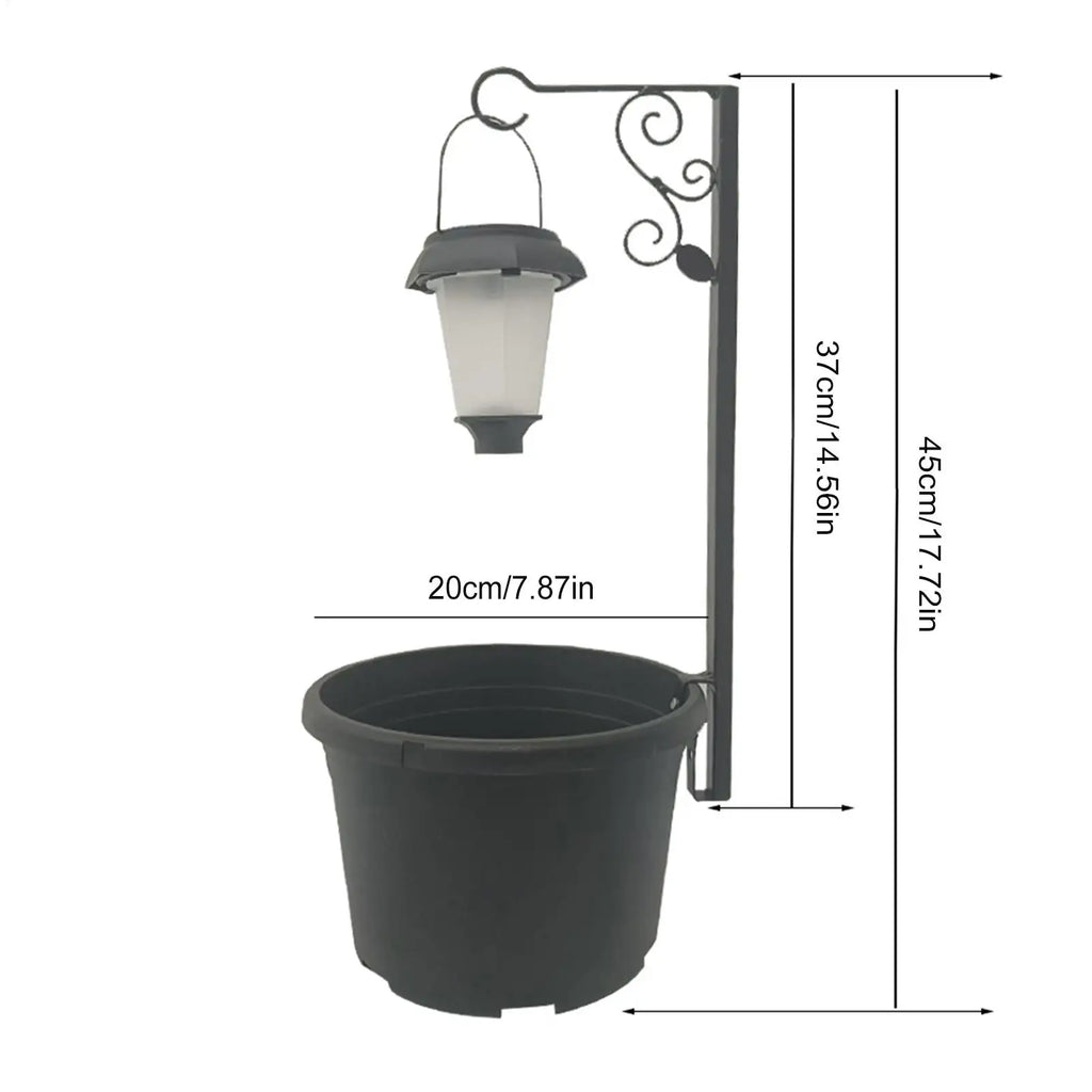Solar Light Planter Soft Warm Waterproof Decoration Outdoor Lamp Post Qme
