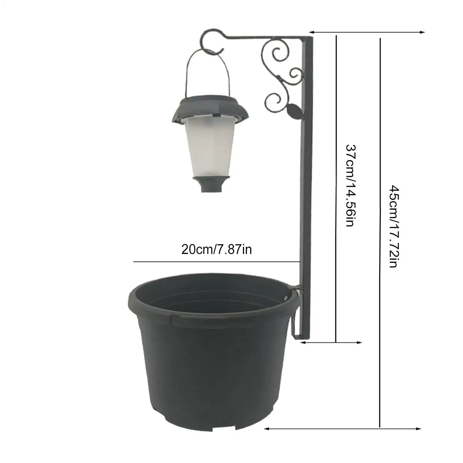 Solar Light Planter Soft Warm Waterproof Decoration Outdoor Lamp Post Qme