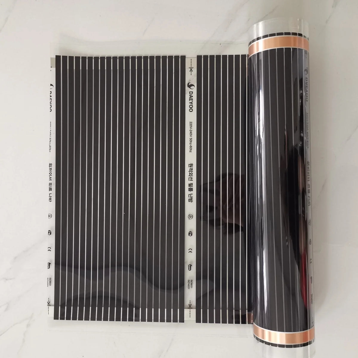 220V 50cm Width Electric Heating Film Infrared Underfloor Foil Warming Mat Living Room Heating Systems Parts Heating Foil Mat Qme 50cmx100cm