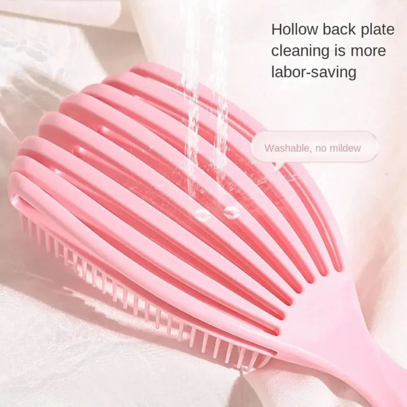 Hair Brush Octopus Hairbrush Pink Massage Detangler Brush For Curly Hair Thick Hair Care Combs Hairbrush Styling Tools Qme