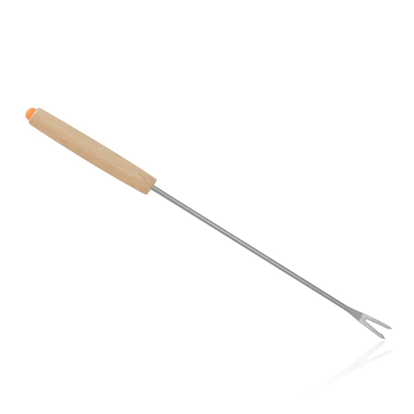 6PCS Stainless Steel Fondue Forks with Wooden Handle Cheese Chocolate S'mores Sticks Heat Resistant Dessert Skewers Tool Qme Default Title