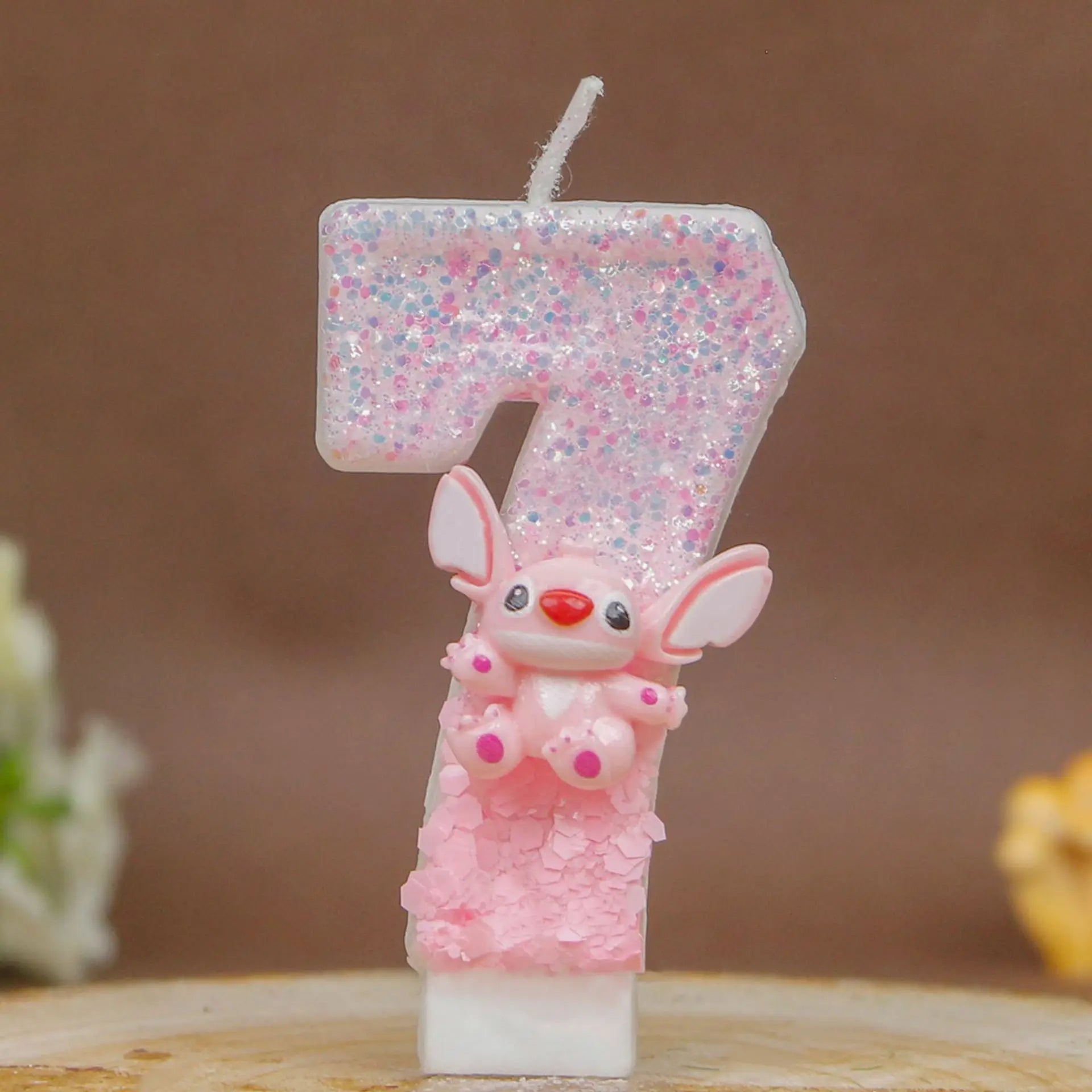 Stitch Digital Candles 0-9 Cute and Creative Pink Birthday Candles for Cartoon Cakes Sets the Mood Qme 7