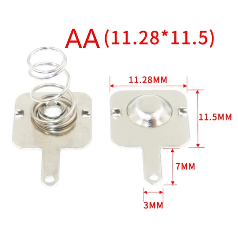 20 DIY Accessory AA AAA Battery Box Positive Negative Sheets Spring Qme AA 11.28X11.5MM