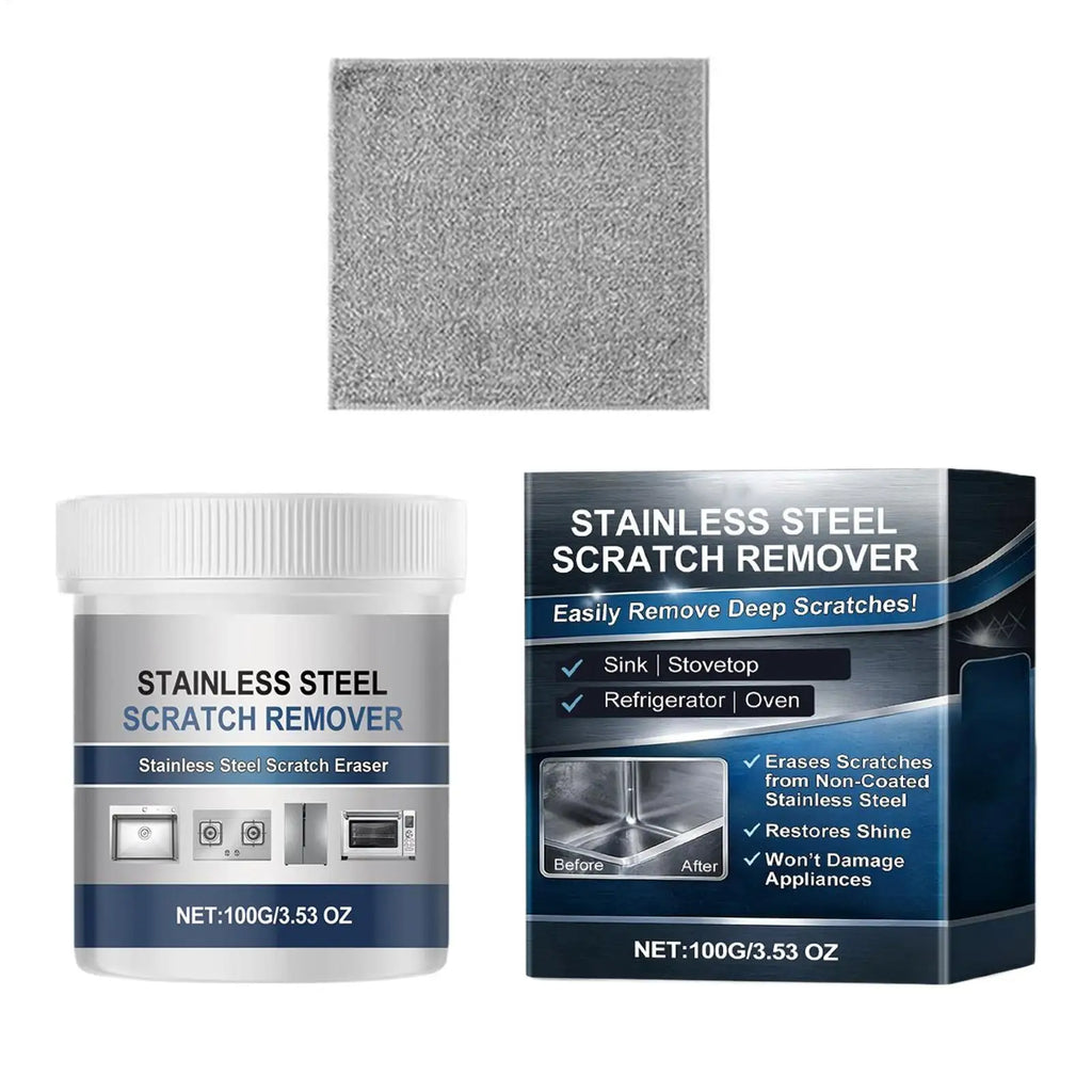 Stainless Steel Rust Remover 100g Polishing Deep Repair Stainless Steel Fridge Cleaner Paste for Fridge Stove Faucet Appliance Qme