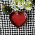 Small Cats Dogs Ceramic Cat Bowl Extra Heart-shaped Wide Anti Qme Red
