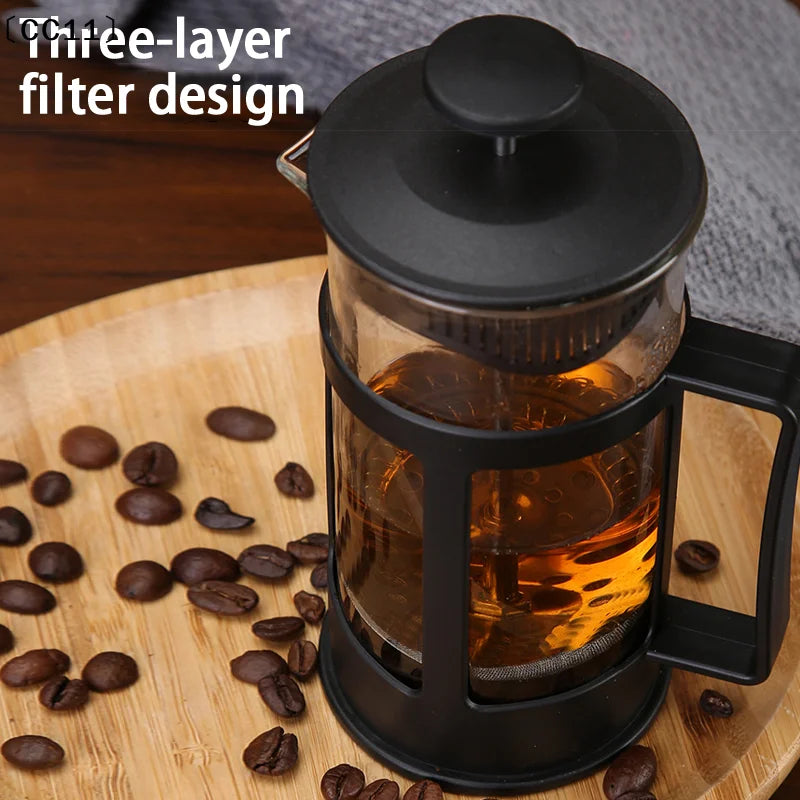 Stainless Steel Filter Home Pour-over Coffee Tea Heat-resistant Glass Qme