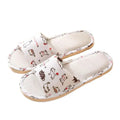 Women Flax Slippers Home Slippers Linen Summer Lightweight Flat Sandal Breathable Comfortable Non-Slip Slides Indoor Men Slipper Qme 39-40 B