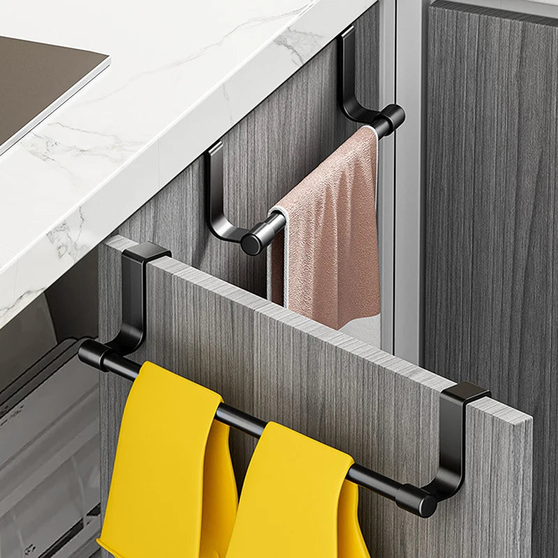 Kitchen Cabinet Towel Rack Space-saving Dishcloth Holder Home Qme