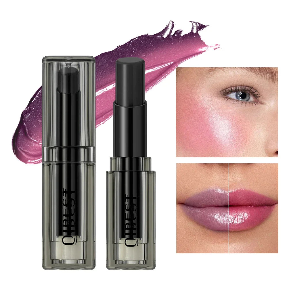 QIBEST Blue Color Changing Lip Balm Moisturizing Temperature Change Color Lipstick Long Lasting Lip Stain Tint Lips Cosmetics Qme 02