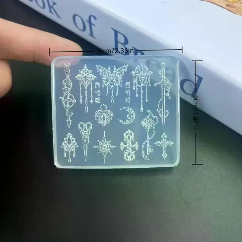 European Retro 3d Relief Silicone Mold Transparent Flowers Bow Tie Qme
