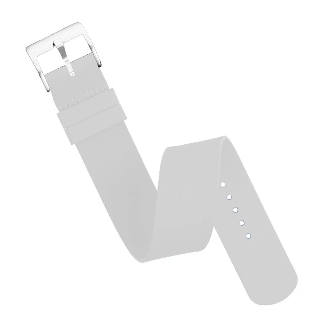 New Sports Fashion for One Piece FKM Watch Strap 20mm 21mm 22mm Rubber Watch Band Wristband for Seiko for Omega watch Qme White 21mm