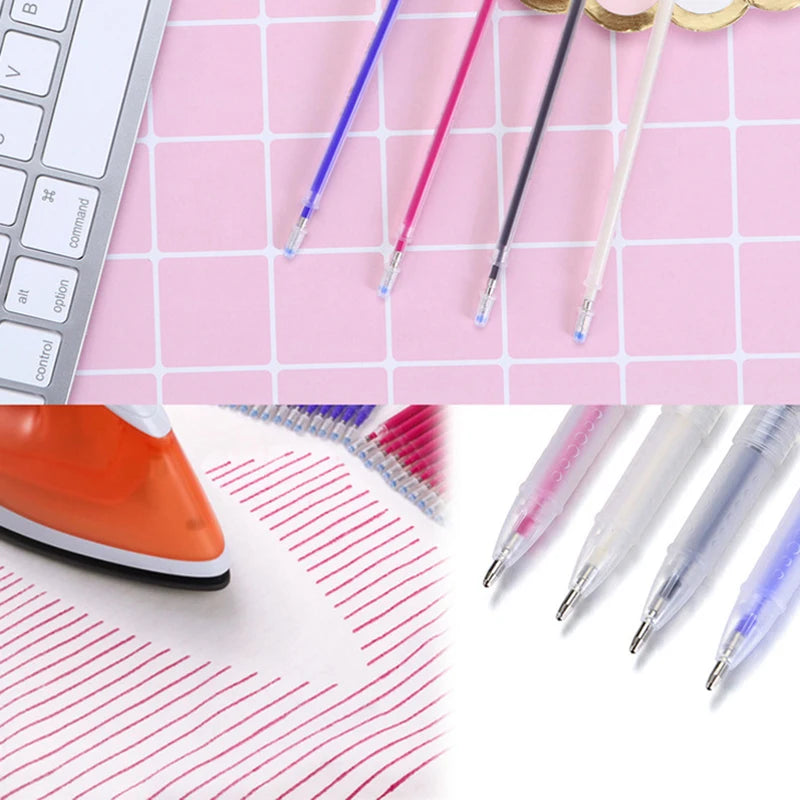 10pcs Heat Erasable Pen High Temperature Disappearing Fabric Marker Qme