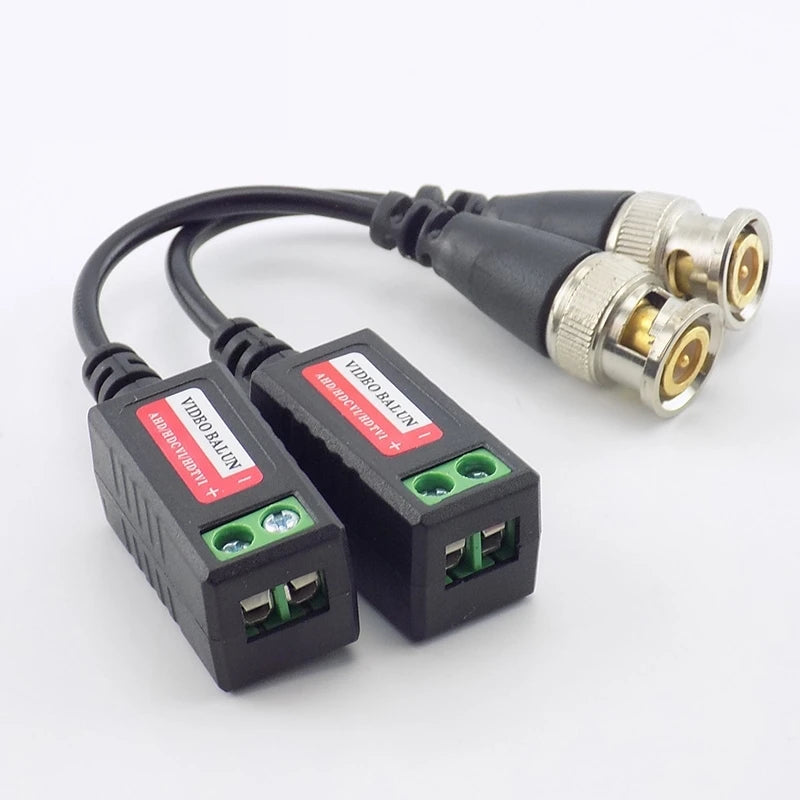 4pcs 8MP BNC CCTV Coax Video Balun Transmitter For 4K AHD/HD-CVI/TVI/CVBS Signal Transmission Passive Twisted Pair Qme