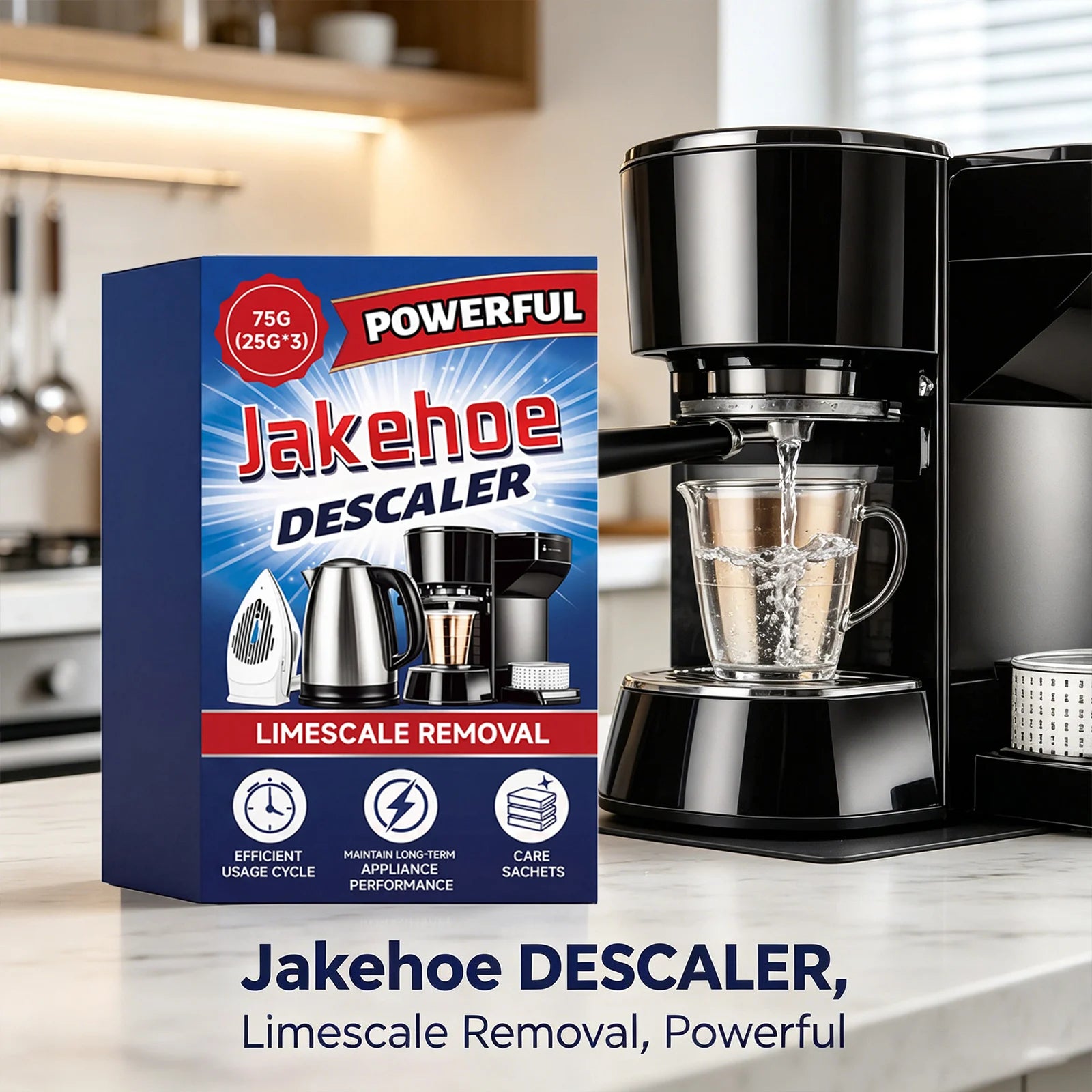 JAKEHOE Multi-purpose Descaler Remove Hard Water Deposits Clean Parts Maintain Appliance Performance Powerful Limescale Remover Qme