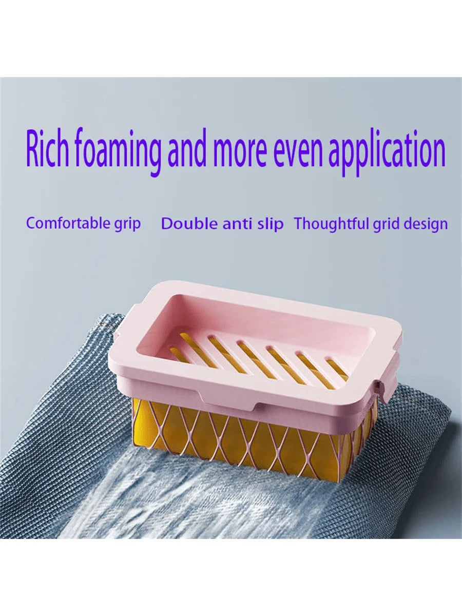 Multifunctional Mesh Foaming Soap Box Quick Storage No Need Rub Foam Qme