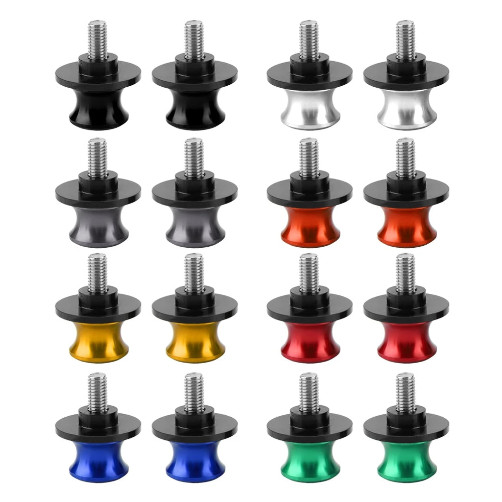 Rear Stand Swing Arm Spools 8mm Motorcycle CNC Rear Stand Swing Arm Spool Sliders Stand Swingarm Bobbins Swing Arm Spool Qme