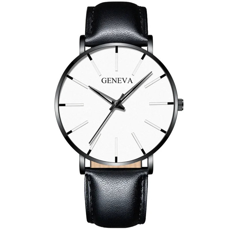 Top Brand Fashion Minimalist Ultra-thin Watch Men's Business Stainless Steel Strap Steel Mesh Quartz Watch Relogio Masculino Qme Grey