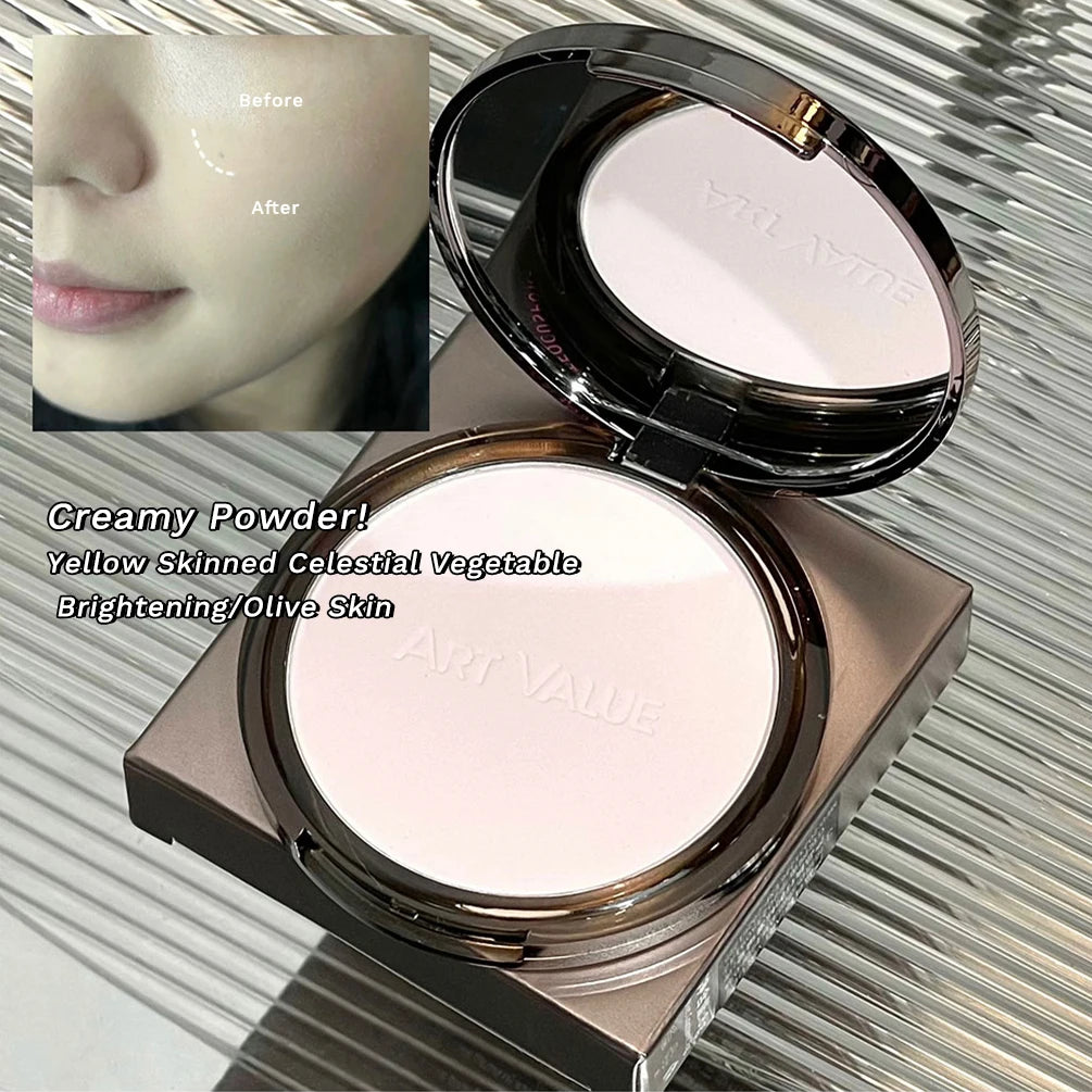 3 Colors Face Pressed Powder Long Lasting Oil Control Face Foundation Waterproof Face Powder Brighten Skin Concealer Cosmetics Qme