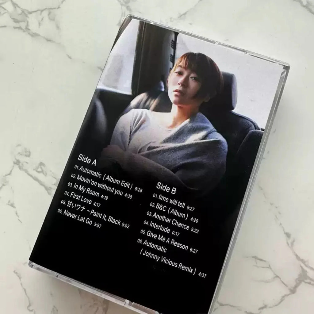 Retro Nostalgic Music Cassette Tape, Portrait Art Themed Cover, 90s Style Classic Ballad Track Collection Qme