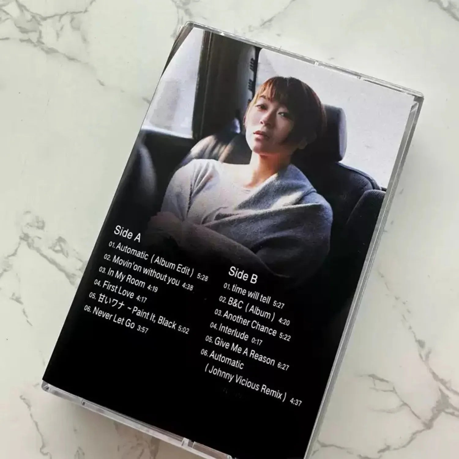 Retro Nostalgic Music Cassette Tape, Portrait Art Themed Cover, 90s Style Classic Ballad Track Collection Qme