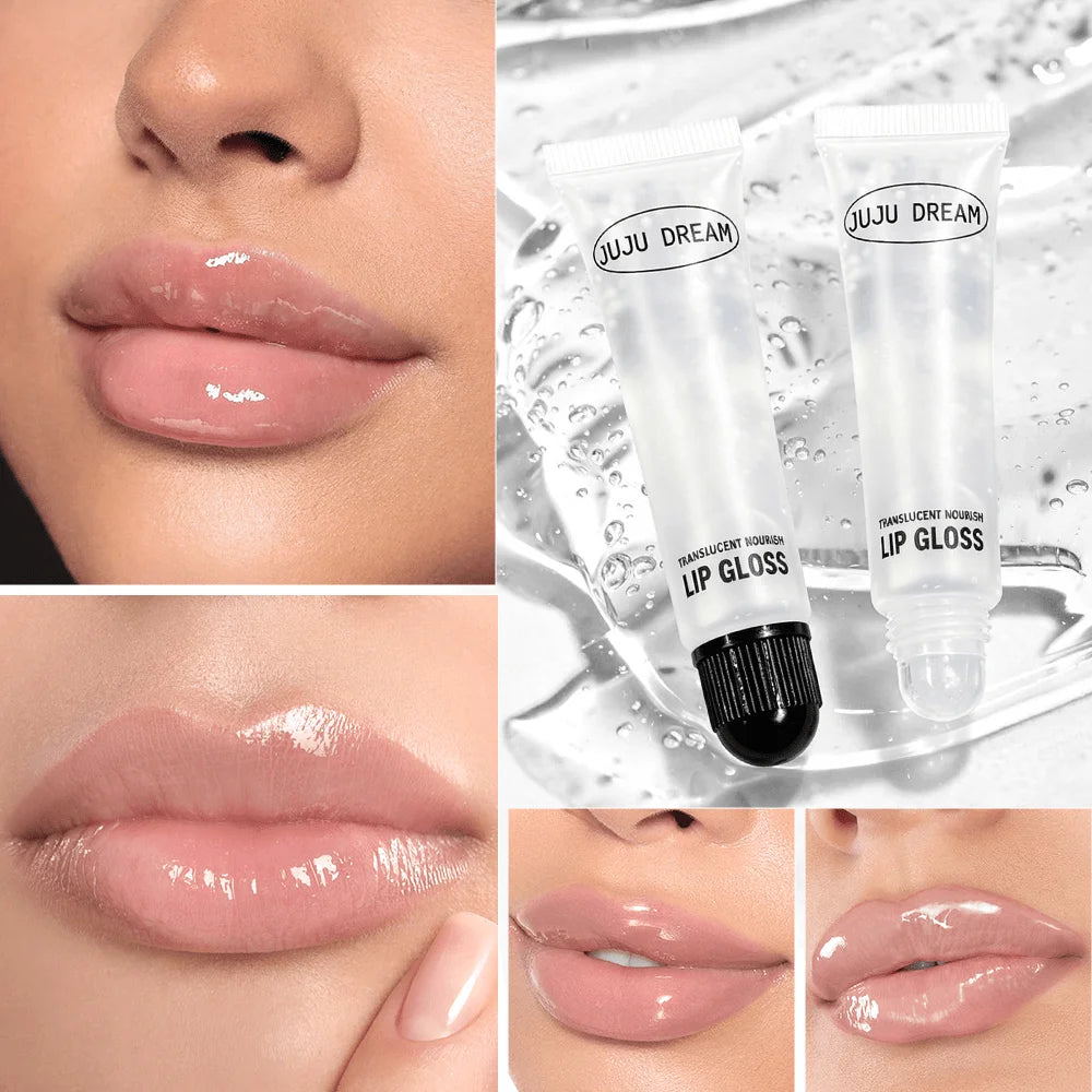 Clear Nourishing Lip Gloss Hydrating Balm Dry Lips Long Lasting Glass Qme