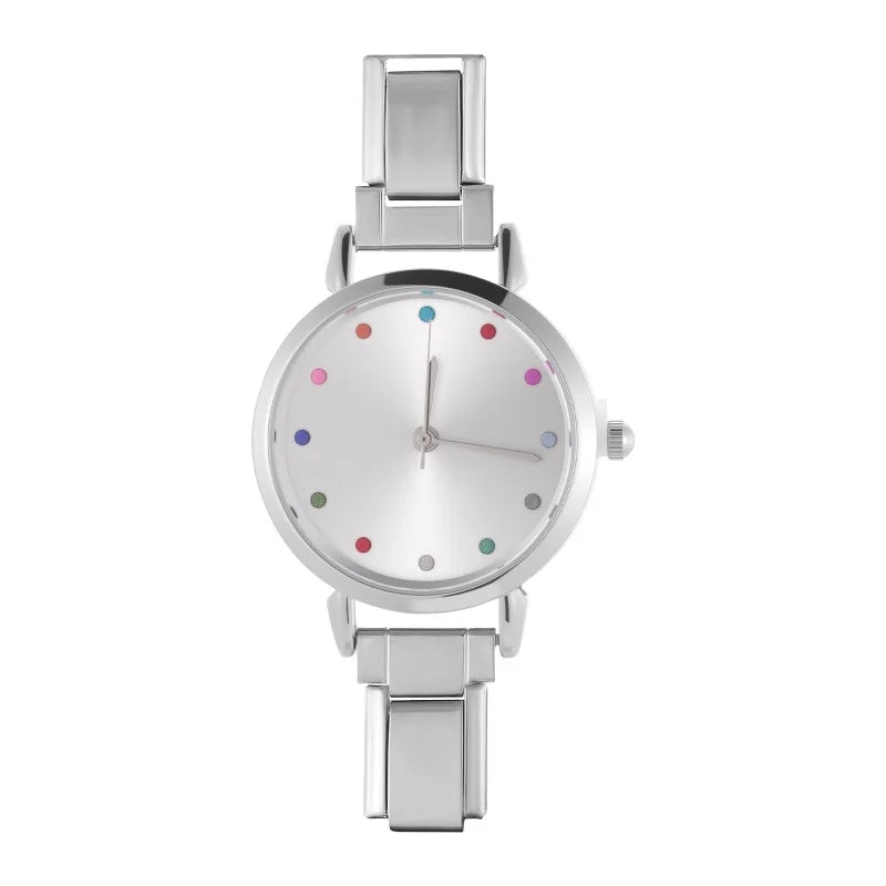 Wholesale Stainless Steel Watch Head Bracelet DIY Italian Charm Women