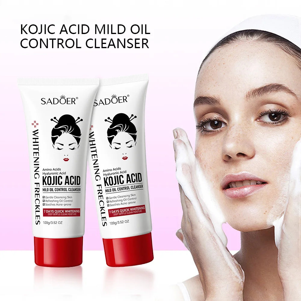 Kojic Acid Whitening Deep Cleansing Milk Moisturizing Oil Control Qme