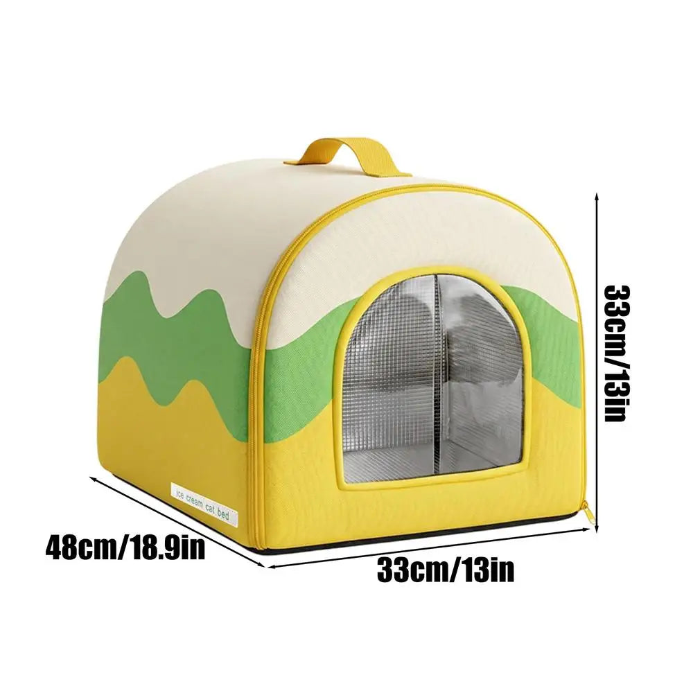 Cooling Cat House Summer Puppy Nest Cool Down Puppy Nest For Pet Parents Trainers Animal Lovers Apartment Home Office Bedroom Qme Yellow China Mainland