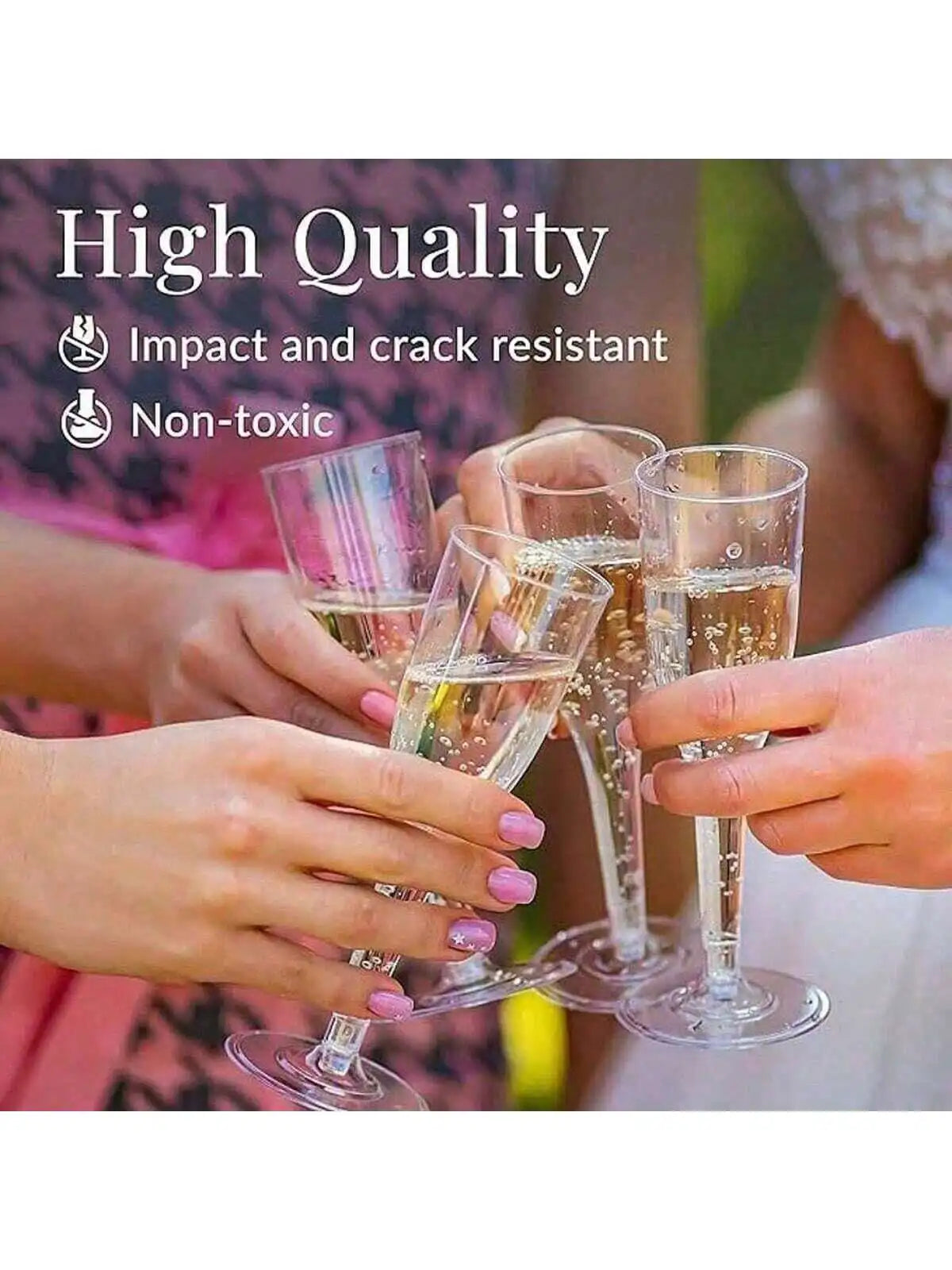 Clear Champagne Flute Suitable Parties Weddings Mimosa Bars Toaster Qme