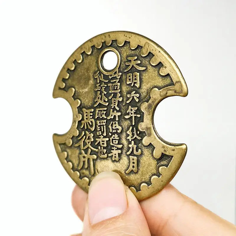 Ancient Chinese Coin Model Mountain Ghost Money Traditional Feng Shui Amulet Of Wealth Leizu Good Luck Coin Hanging Decoration Qme style 12