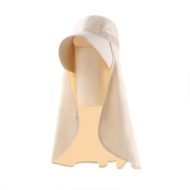 Multifunctional All-around Face Mask Sun Protection Hat Shawl Summer Qme Apricot one size
