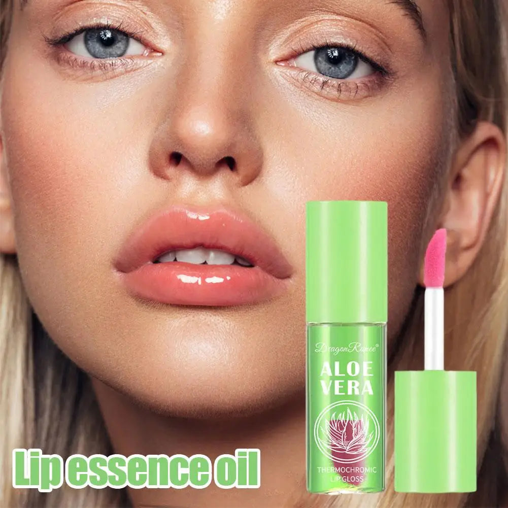 Aloe Vera Discolored Lip Balm Jelly Magic Color Changing Lipstick Girl Moisturizing Nourishing Lasting Lip Gloss Makeup Lip Care Qme