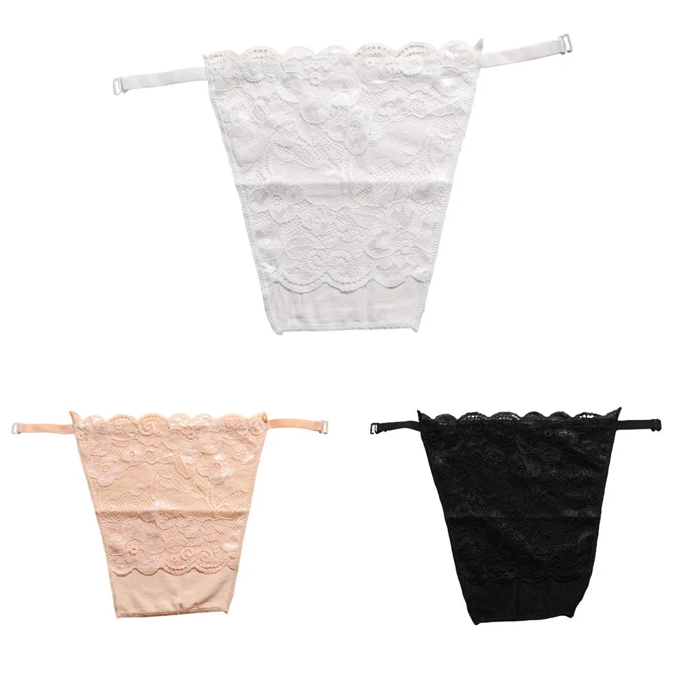 Flower Strapless Insert Wrapped Chest Double Layer Mesh Lace Qme