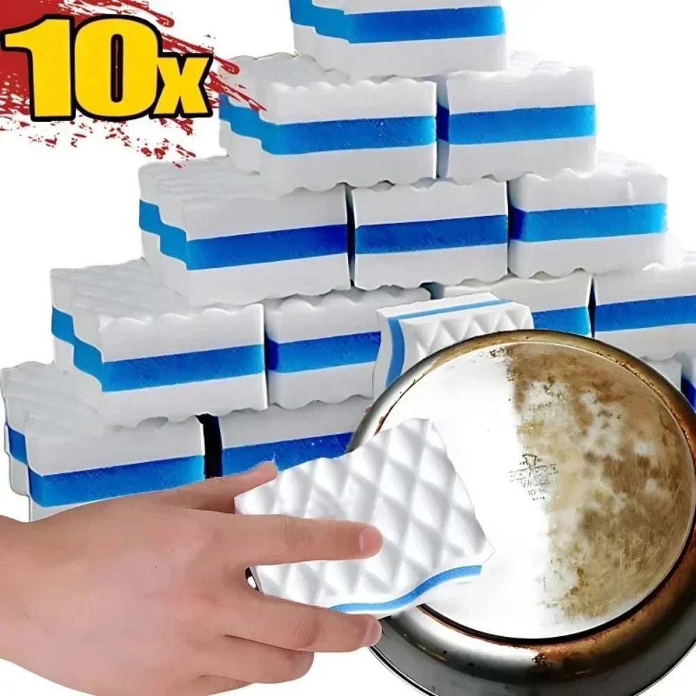 Multi-Purpose Kitchen Scouring Pad Reusable Washable Cleaning Sponge Perfect for Dish Washing & Streak-Free Glass Cleaning Qme