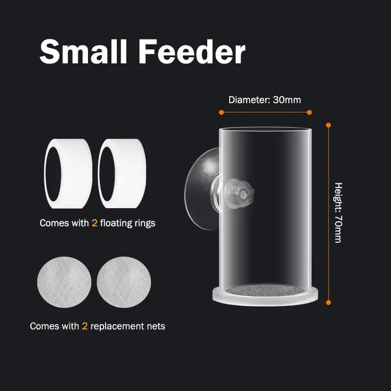 Food Feeder Fish Tank Aquarium Accessories Transparent Arcylic Qme Small