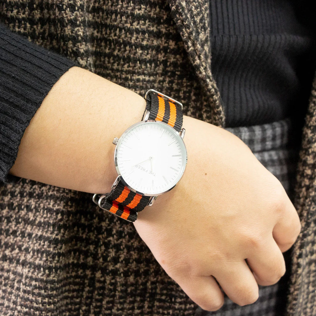 Durable Striped Nylon Wristband Bracelet Style Watch Band 18MM 20MM 22MM 24MM Universal Strap for Sport Casual Watches Qme