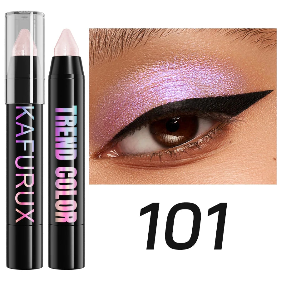 24 Colors Pearlescent Glitter Eyeshadow Eyeliner Pencil Waterproof Qme 101