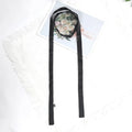 X Women Long Solid Skinny Silk-like Scarf Tie Anti-wrinkle Carves Qme black 2.5 -160cm