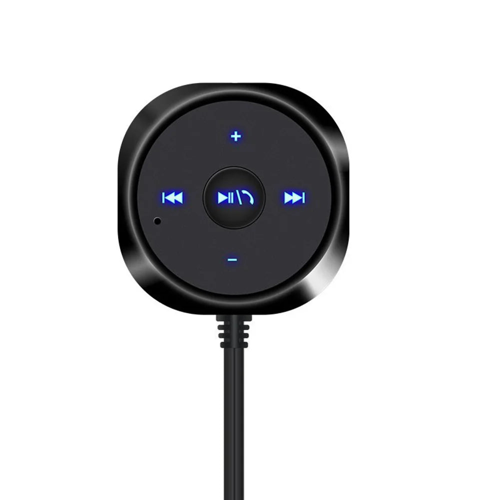 Car Bluetooth-compatible Audio Receiver 3.5mm AUX Handsfree Audio Music Receiver Adapter Auto Accessories for Smartphone Tablet Qme