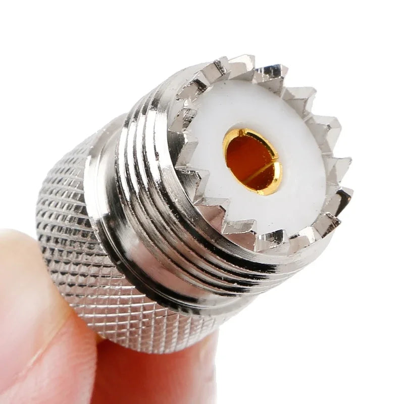 ESCAM Hot Sale UHF Female to SMA Male Plug Connector Coaxial Adapter Qme