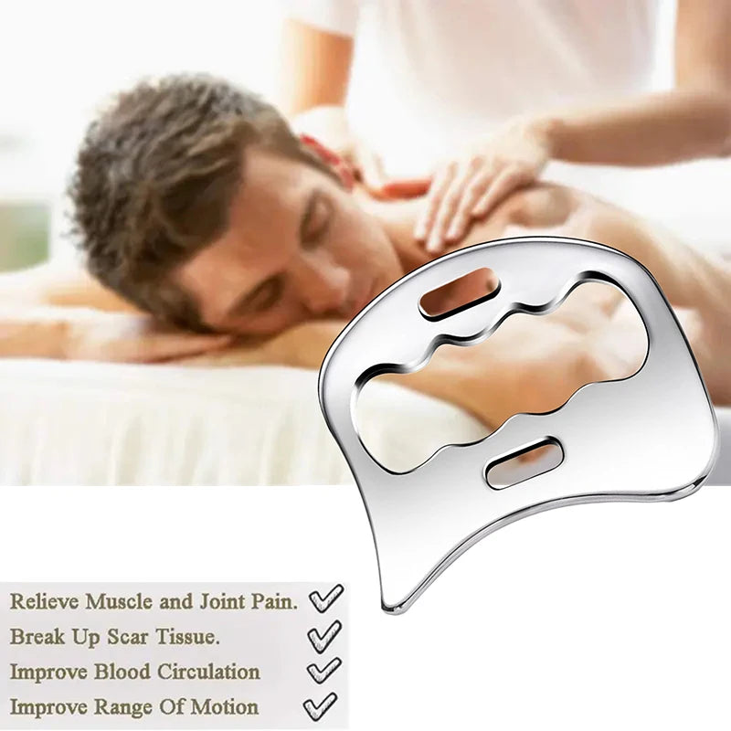 Body Slimming Scraping Board Muscle Massage Relaxation Stainless Qme