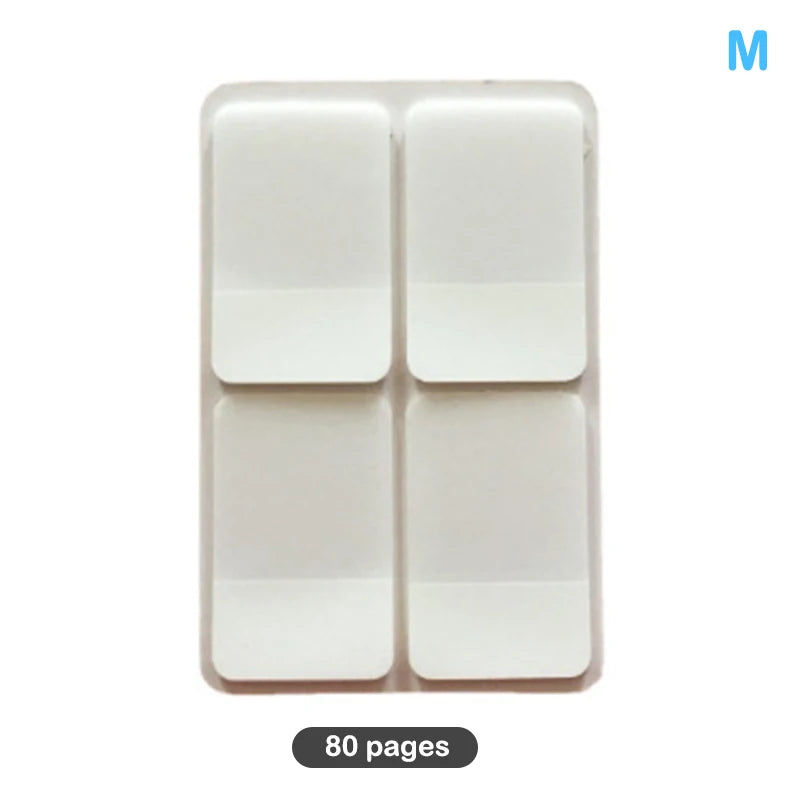 Frosted Pure White Index Stickers Transparent Label Students DIY Qme M