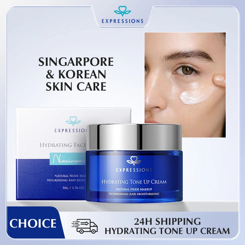 EXPRESSIONS Hydrating Tone-up Face Cream Niacinamide Brightening Qme 50g