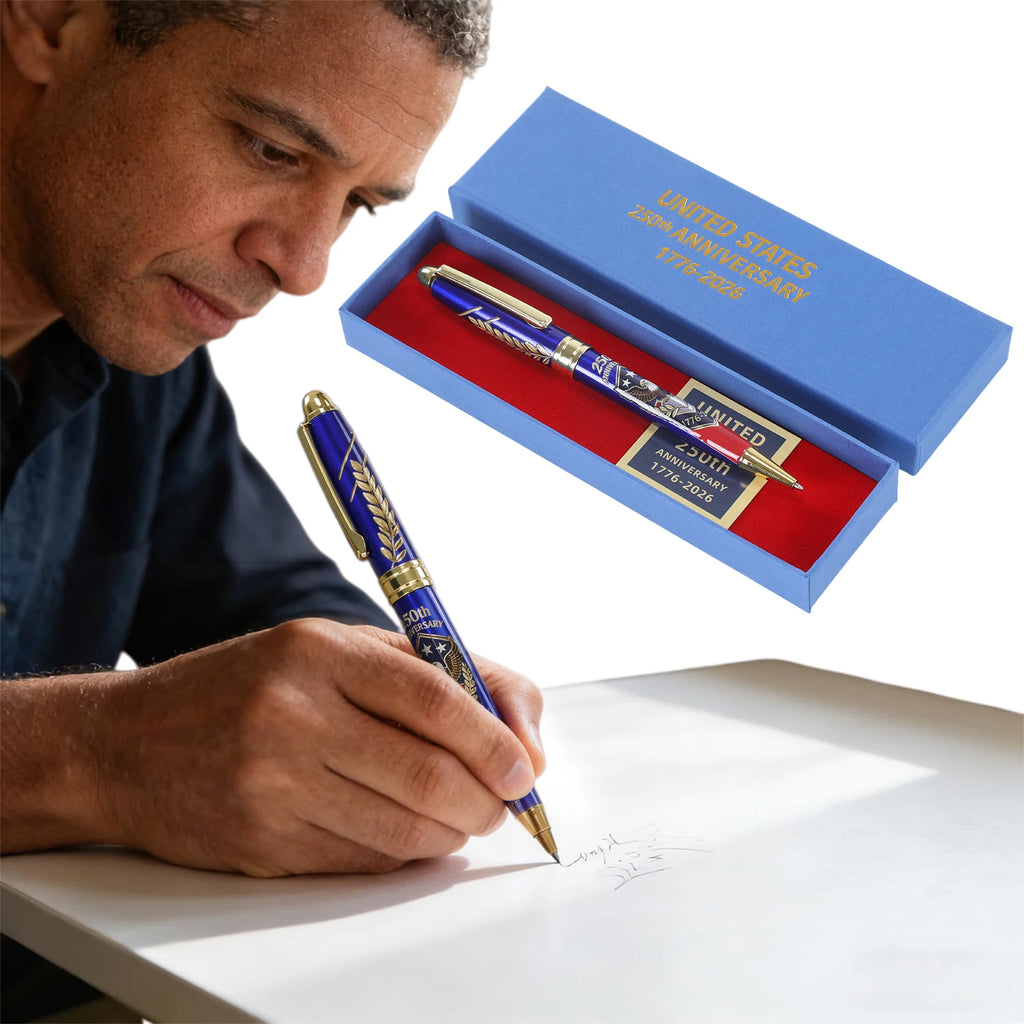 250th Anniversary Commemorative Ballpoint Pen 1776-2026 Commemorative Collector Pen for Men Lawyers History Buffs Qme